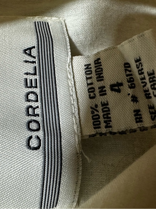 Cordelia 100% Cotton Midi Skirt with Embroidered Flowers, Off White Size 4 - Picture 13 of 14